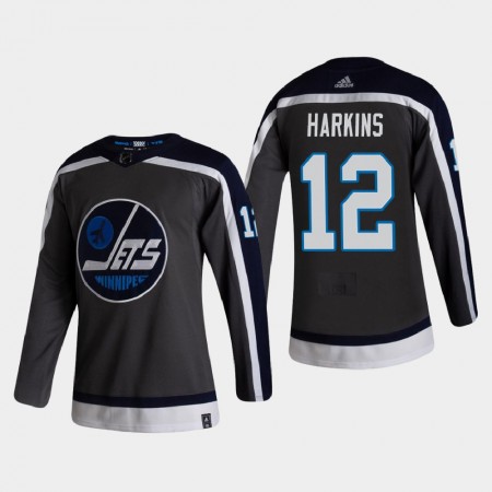 Herren Eishockey Winnipeg Jets Trikot Jansen Harkins 12 2020-21 Reverse Retro Authentic